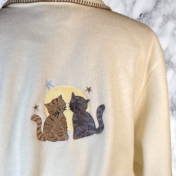 The Lovecats Embroidered Cat Robe